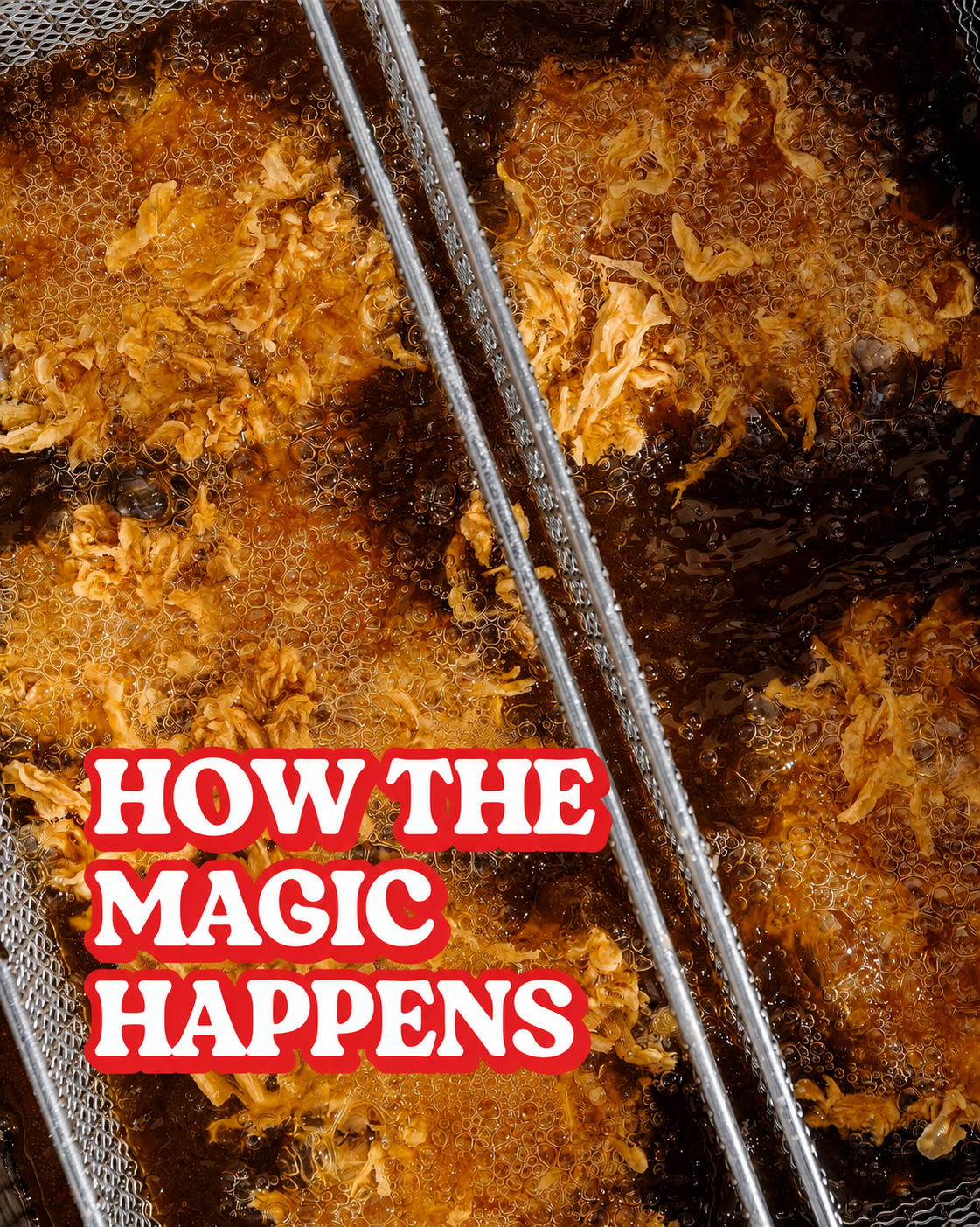 How the magic happens — chicken frying